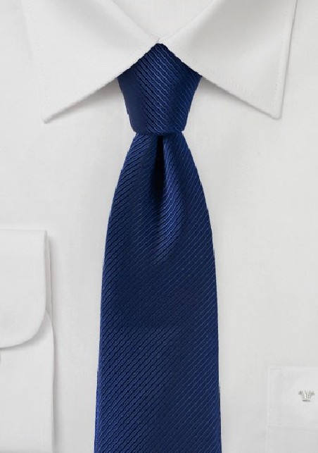 Slim Cut Tie in Classic Navy