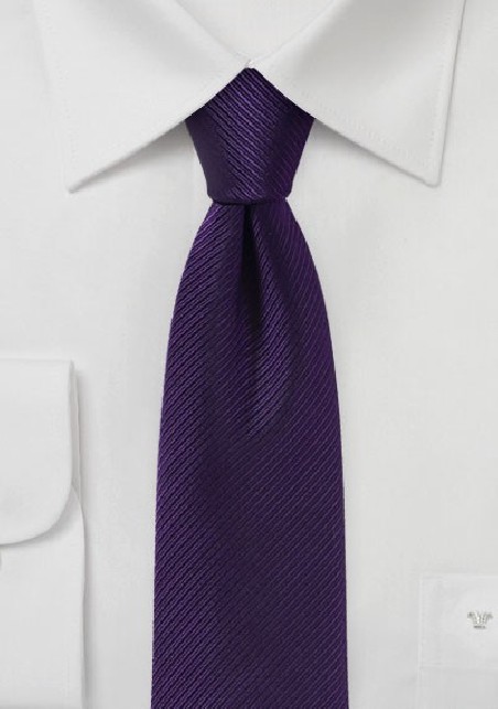 Slim Cut Grape Color Tie