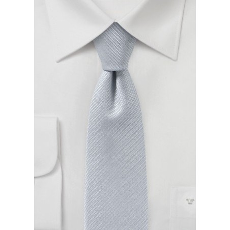 Light Silver Skinny Tie