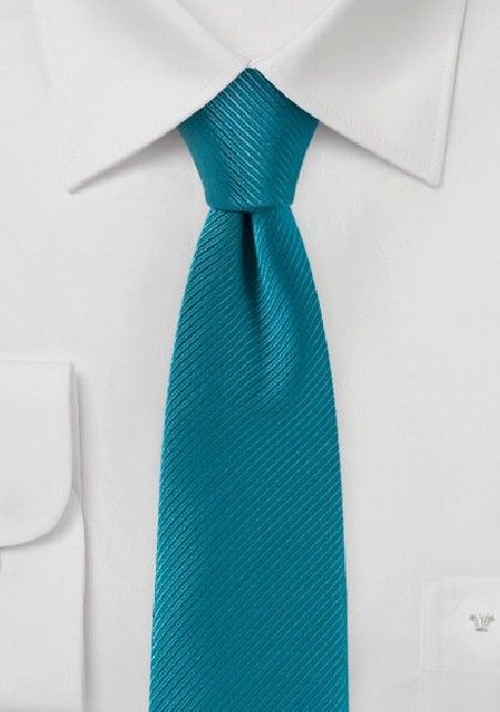 Slim Cut Wedding Tie in Bright Turqoise