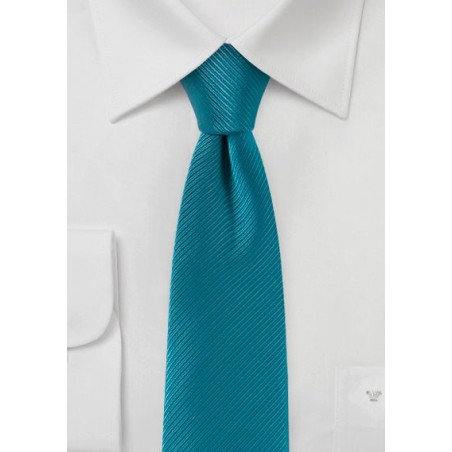 Slim Cut Wedding Tie in Bright Turqoise