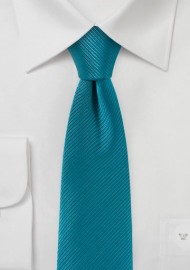 Slim Cut Wedding Tie in Bright Turqoise