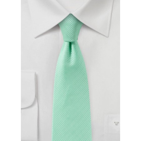 Bright Mint Texture Skinny Tie