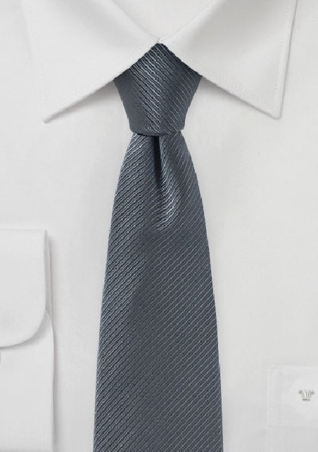 Aluminum Gray Skinny Tie