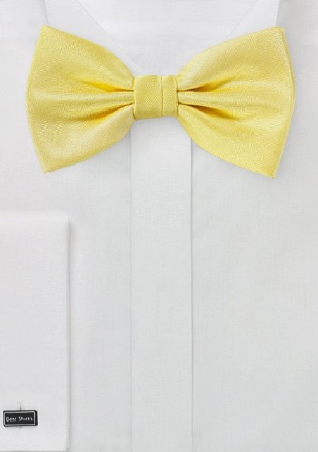 Herringbone Texture Bowtie in Sun Yellow