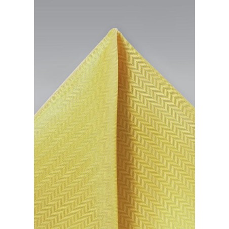 Sun Yellow Texture Pocket Square