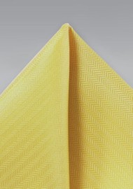 Sun Yellow Texture Pocket Square