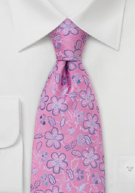 Pink Silk Tie by Chevalier