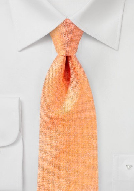 Matte Silk Tie in Tangerine