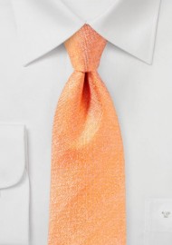 Matte Silk Tie in Tangerine