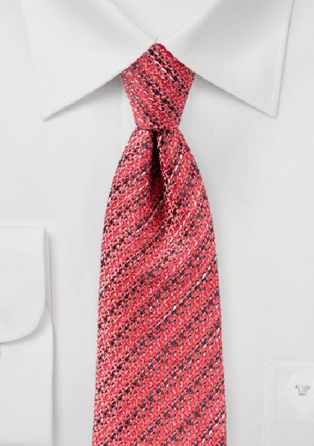 Deep Sea Coral Tie in Textured Finish