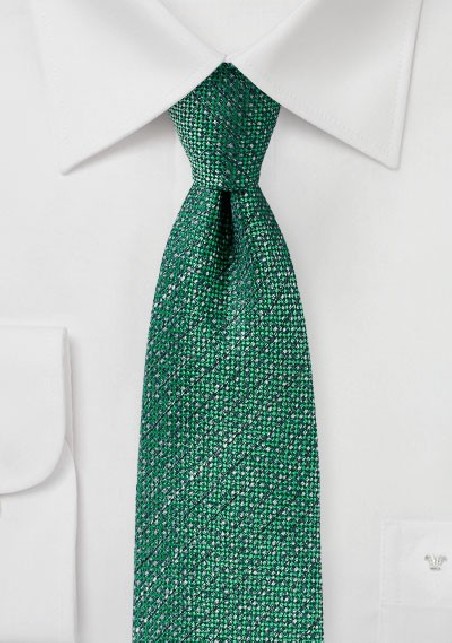Kelly Green Tie in Recycled Yarn