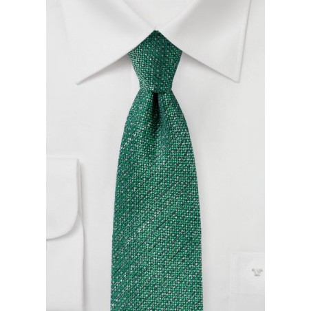 Kelly Green Tie in Recycled Yarn