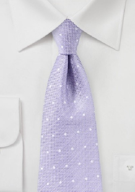 Heirloom Lilac Polka Dot Tie
