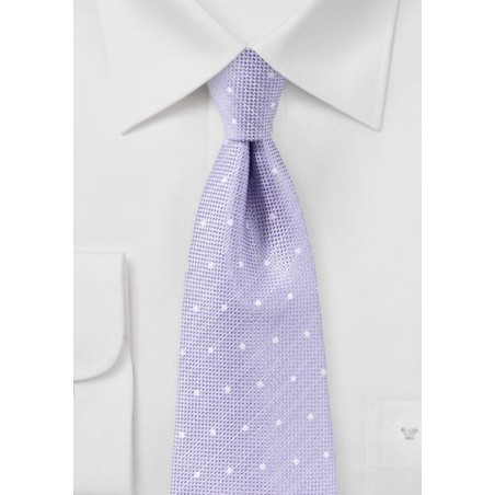 Heirloom Lilac Polka Dot Tie