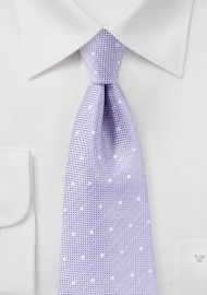 Heirloom Lilac Polka Dot Tie