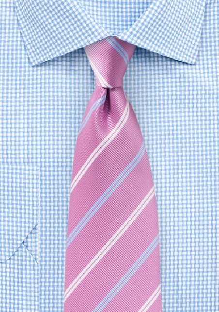 Repp Stripe Tie in Lilac Chiffon