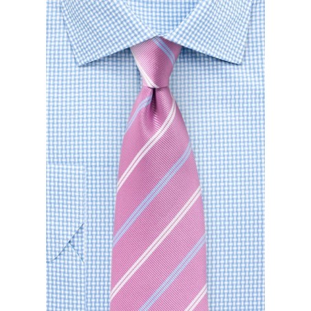 Repp Stripe Tie in Lilac Chiffon