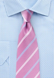 Repp Stripe Tie in Lilac Chiffon