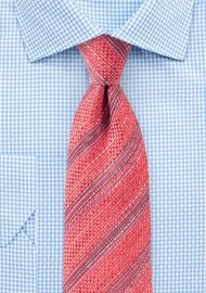 Recycled Poly Yarn Tie in Coral