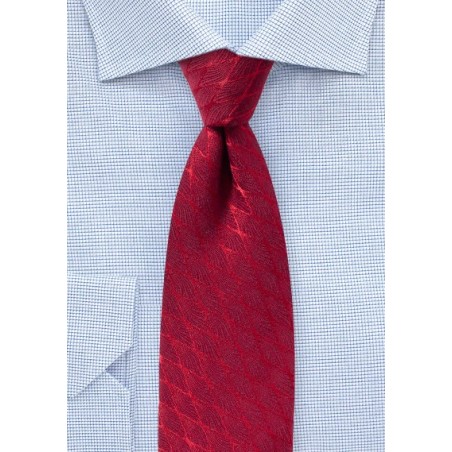 Chevron Check Wool Designer Tie