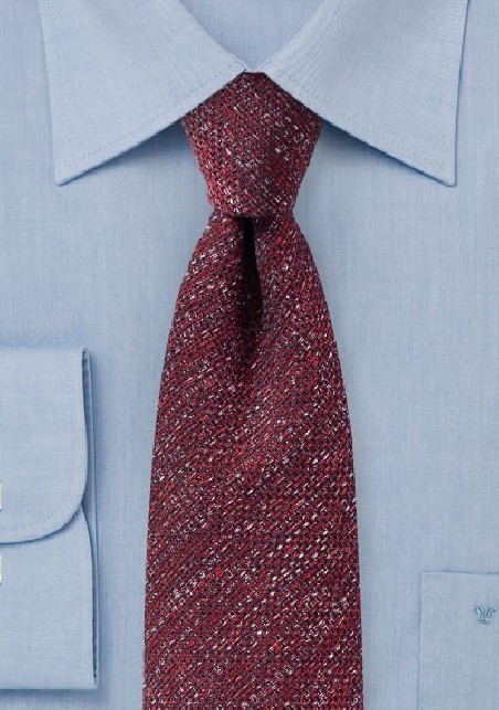Burgundy Textured Designer Tie