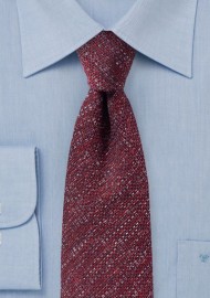 Burgundy Textured Designer Tie