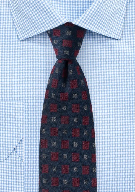 Wool Medallion Designer Tie