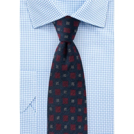 Wool Medallion Designer Tie