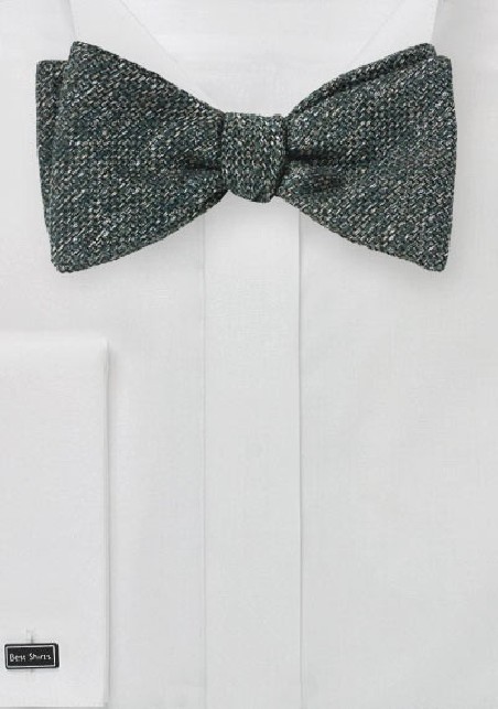 Dark Olive Self-Tie Autumn Bow Tie