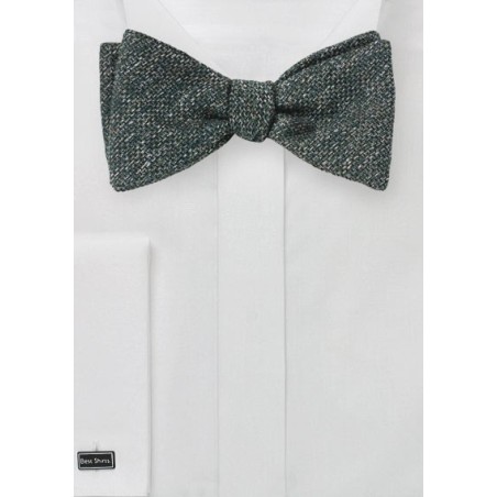 Dark Olive Self-Tie Autumn Bow Tie