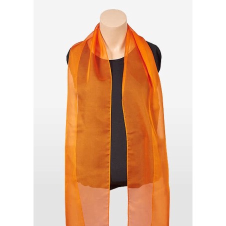 Bright Orange Chiffon Fabric Scarf