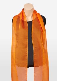 Bright Orange Chiffon Fabric Scarf