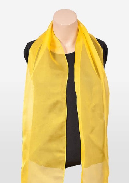 Bright Yellow Chiffon Scarf