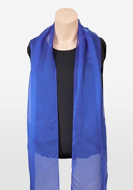 Chiffon Scarf in Horizon Blue