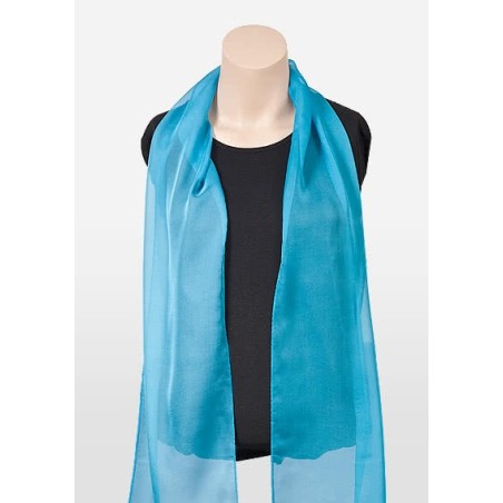 Womens Chiffon Scarf in Bright Aqua