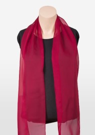 Chiffon Scarf in Cherry