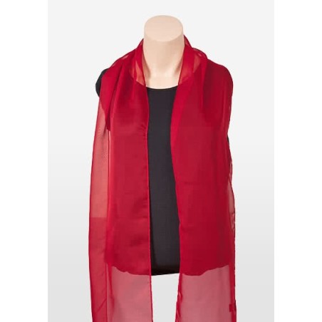 Bright Red Scarf in Chiffon