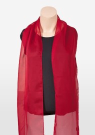 Bright Red Scarf in Chiffon
