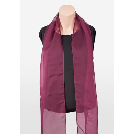 Chiffon Womens Scarf in Burgundy