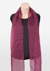 Chiffon Womens Scarf in Burgundy