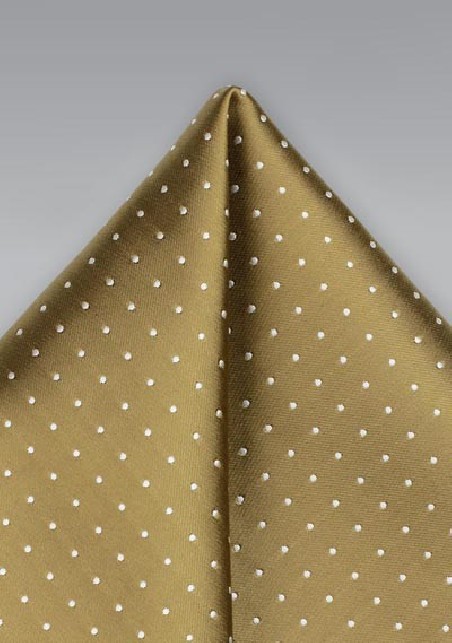 Buddha Gold Polka Dot Pocket Square