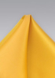 Solid Pocket Square in Amber Yellow