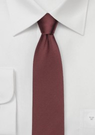 Chestnut Colored Skinny Silk Tie