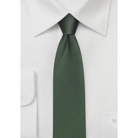 Dark Hunter Green Skinny Silk Tie