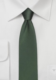 Dark Hunter Green Skinny Silk Tie