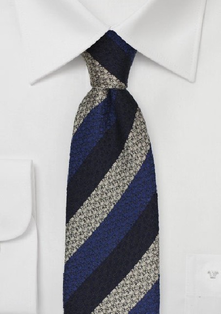 Retro Striped Tie in Blue