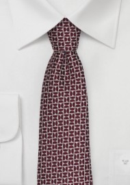 Winter Wool Tie in Deep Red