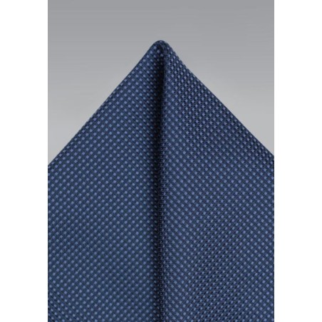 Grenadine Texture Pocket Square in Navy