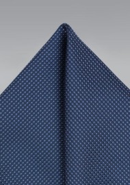 Grenadine Texture Pocket Square in Navy